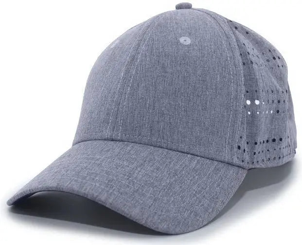 Pacific Headwear 747 Perforated Hook-and-Loop Cap - Chambray Heather - Chambray / 7’’ - 7 7/8’’