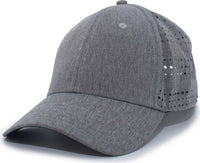 Pacific Headwear 747 Perforated Hook and Loop Cap Grey Heather Gray / 7’’ 7 7/8’’