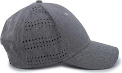 Pacific Headwear 747 Perforated Hook and Loop Cap Grey Heather Gray / 7’’ 7 7/8’’