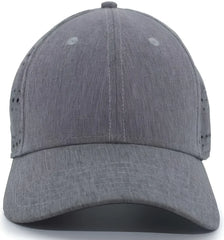 Pacific Headwear 747 Perforated Hook and Loop Cap Grey Heather Gray / 7’’ 7 7/8’’
