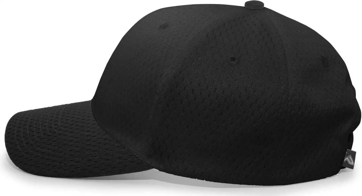 Pacific Headwear 805M Coolport Mesh Hook-and-Loop Cap - Black