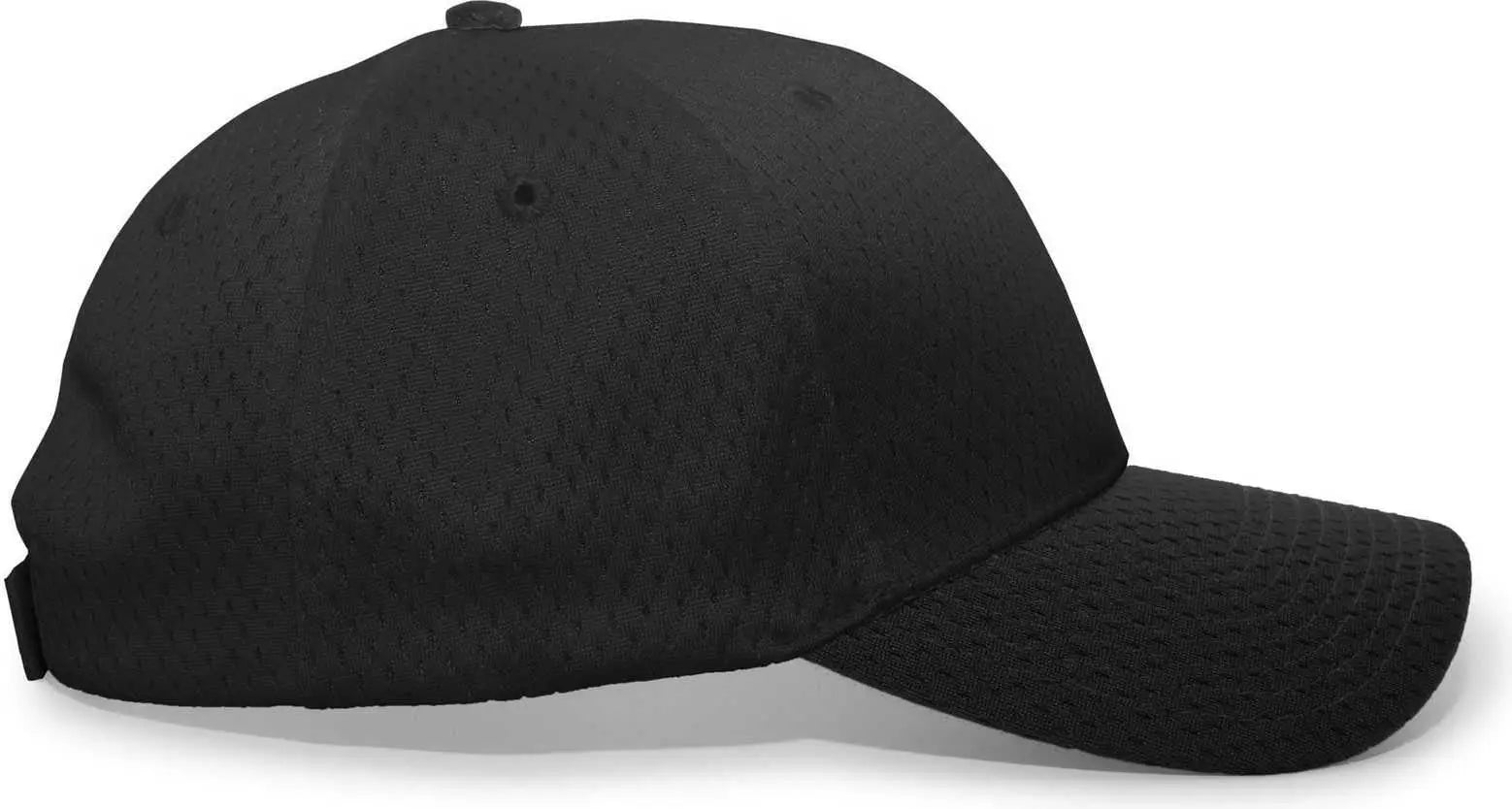 Pacific Headwear 805M Coolport Mesh Hook-and-Loop Cap - Black