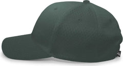 Pacific Headwear 805M Coolport Mesh Hook and Loop Cap Dark Green