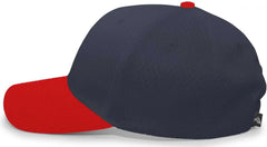 Pacific Headwear 805M Coolport Mesh Hook-and-Loop Cap - Navy Red