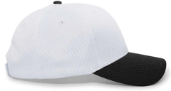 Pacific Headwear 805M Coolport Mesh Hook and Loop Cap White Black