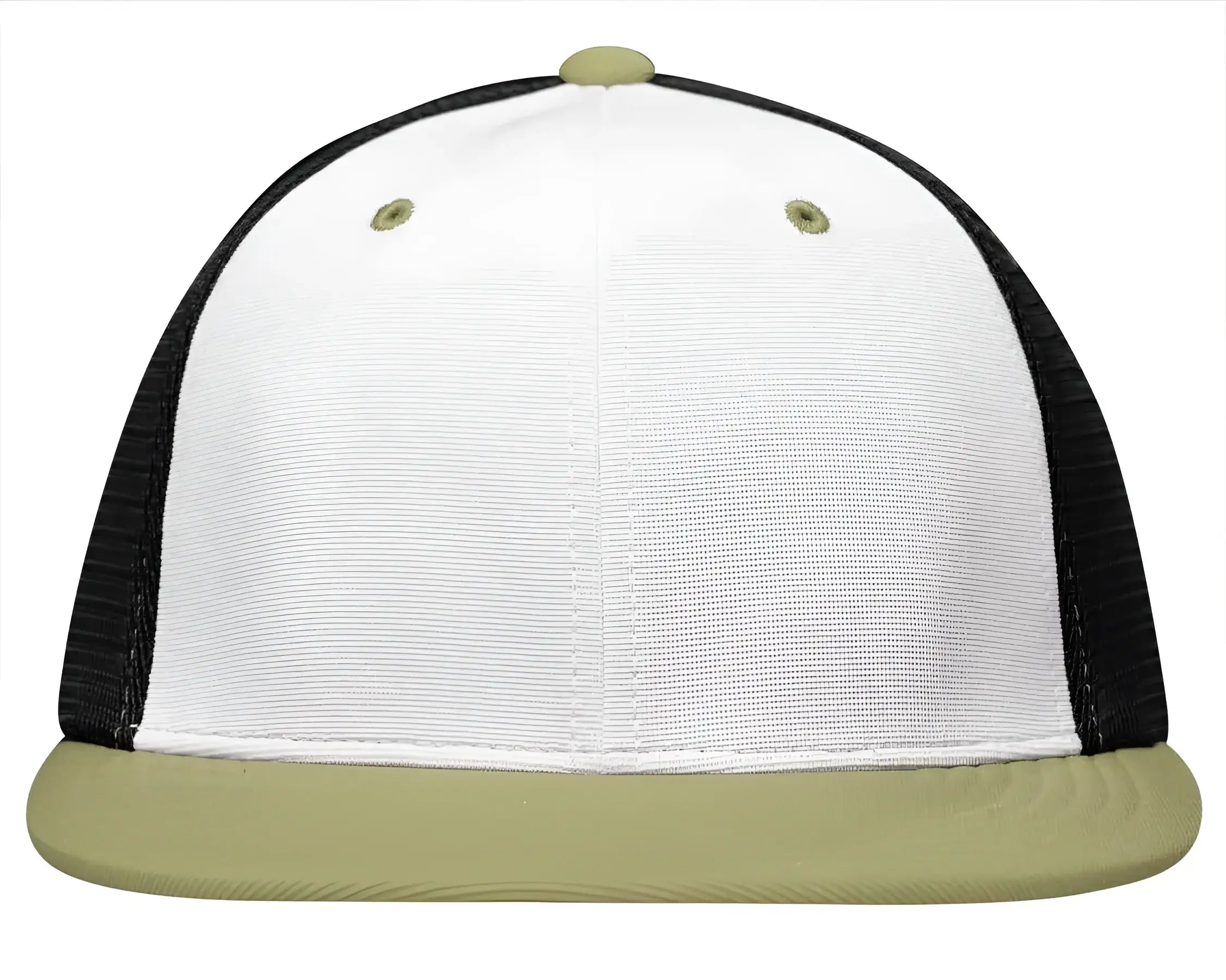 Pacific Headwear ES341 Premium M2 Performance Trucker Flexfit Cap - White Black Vegas Gold