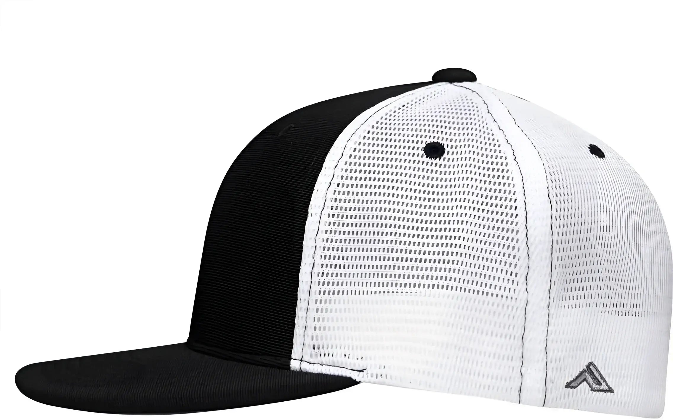 Pacific Headwear ES341 Premium M2 Performance Trucker Flexfit Cap - Black White