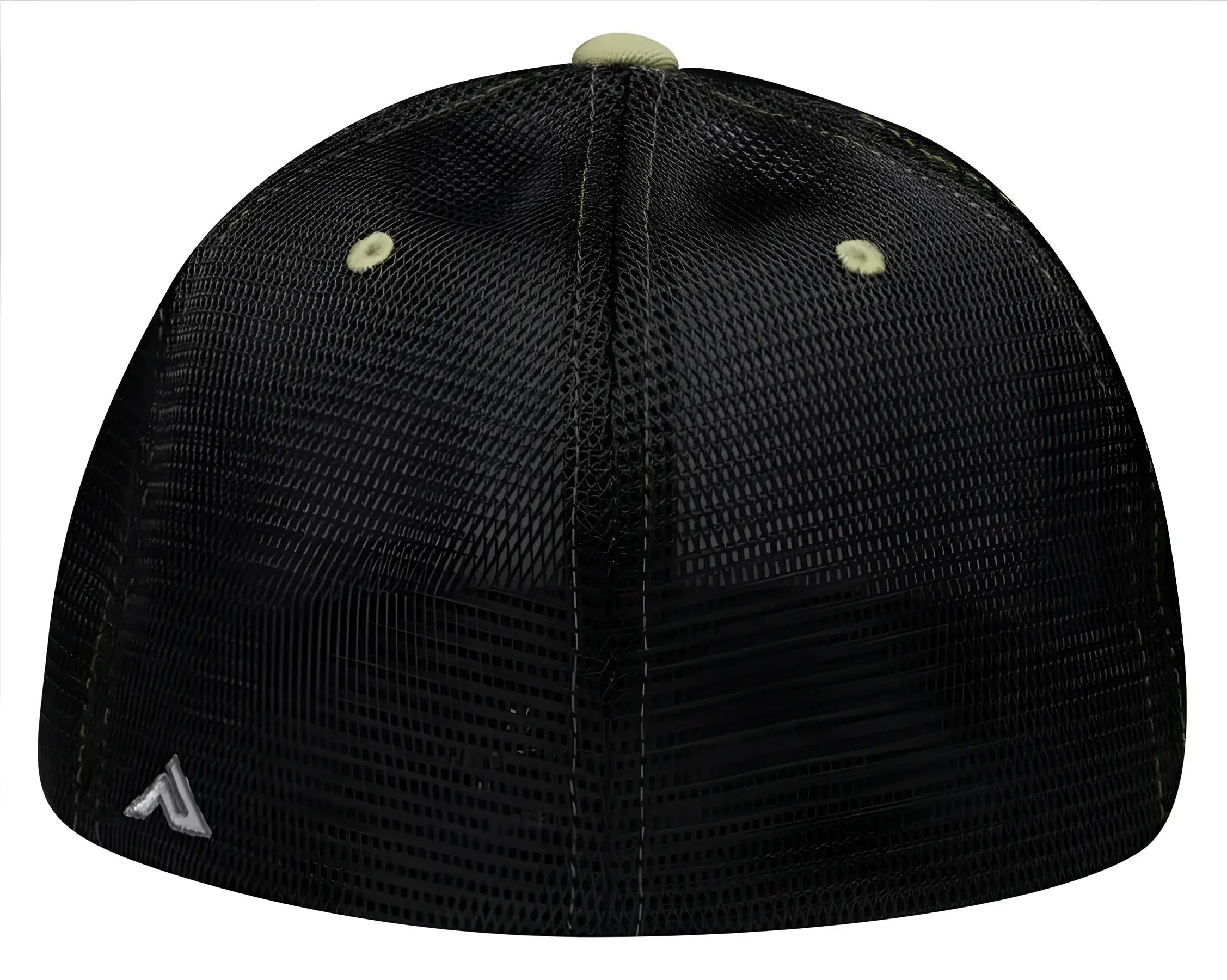 Pacific Headwear ES341 Premium M2 Performance Trucker Flexfit Cap - White Black Vegas Gold