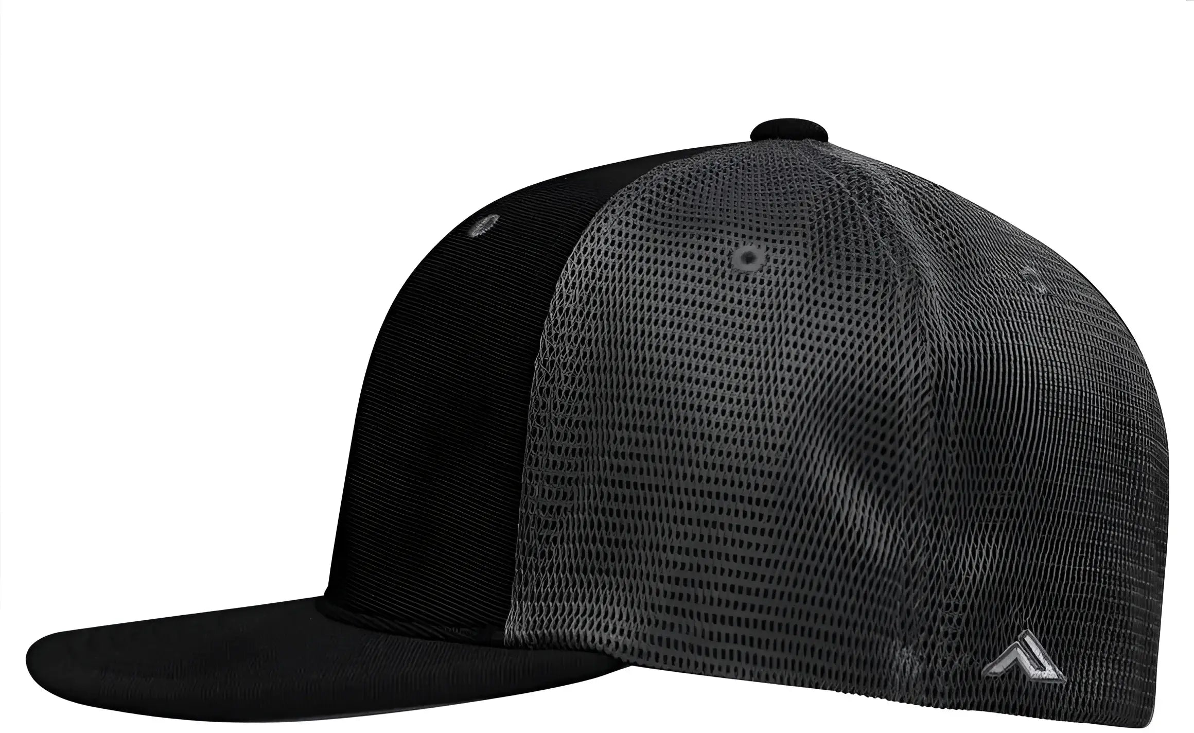 Pacific Headwear ES341 Premium M2 Performance Trucker Flexfit Cap - Black Graphite