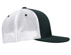 Pacific Headwear ES341 Premium M2 Performance Trucker Flexfit Cap Dark Green White
