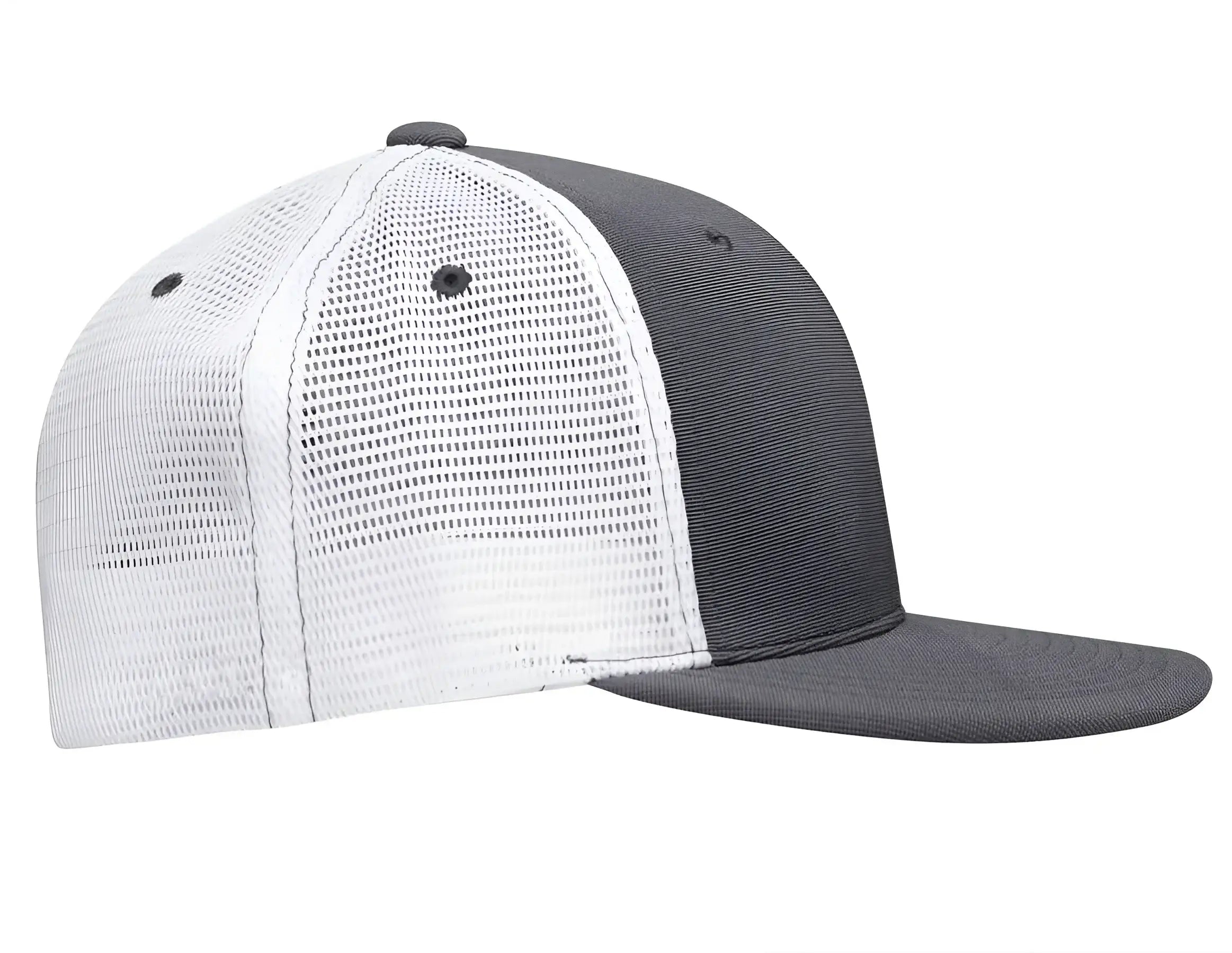 Pacific Headwear ES341 Premium M2 Performance Trucker Flexfit Cap - Graphite White