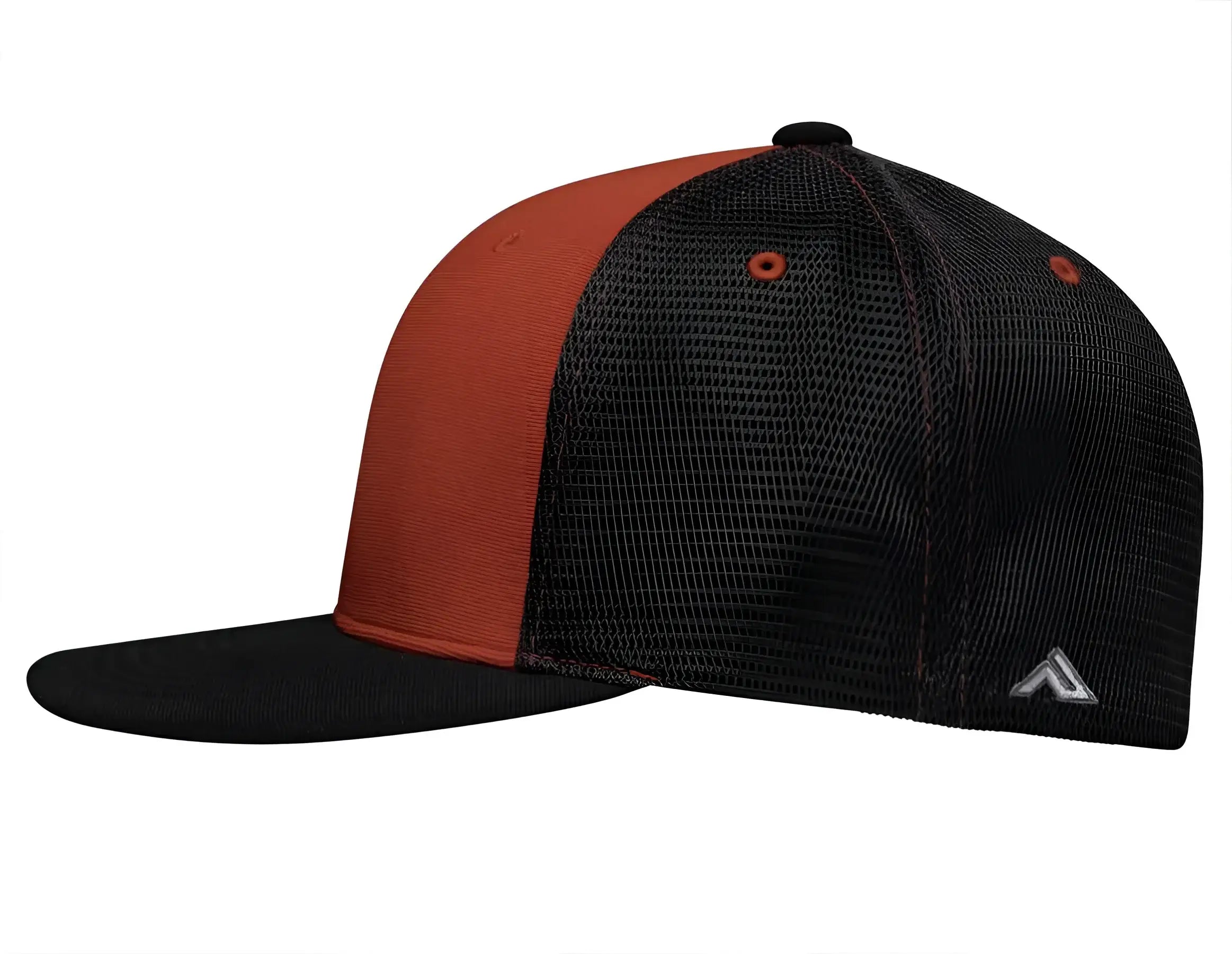 Pacific Headwear ES341 Premium M2 Performance Trucker Flexfit Cap - Red Black