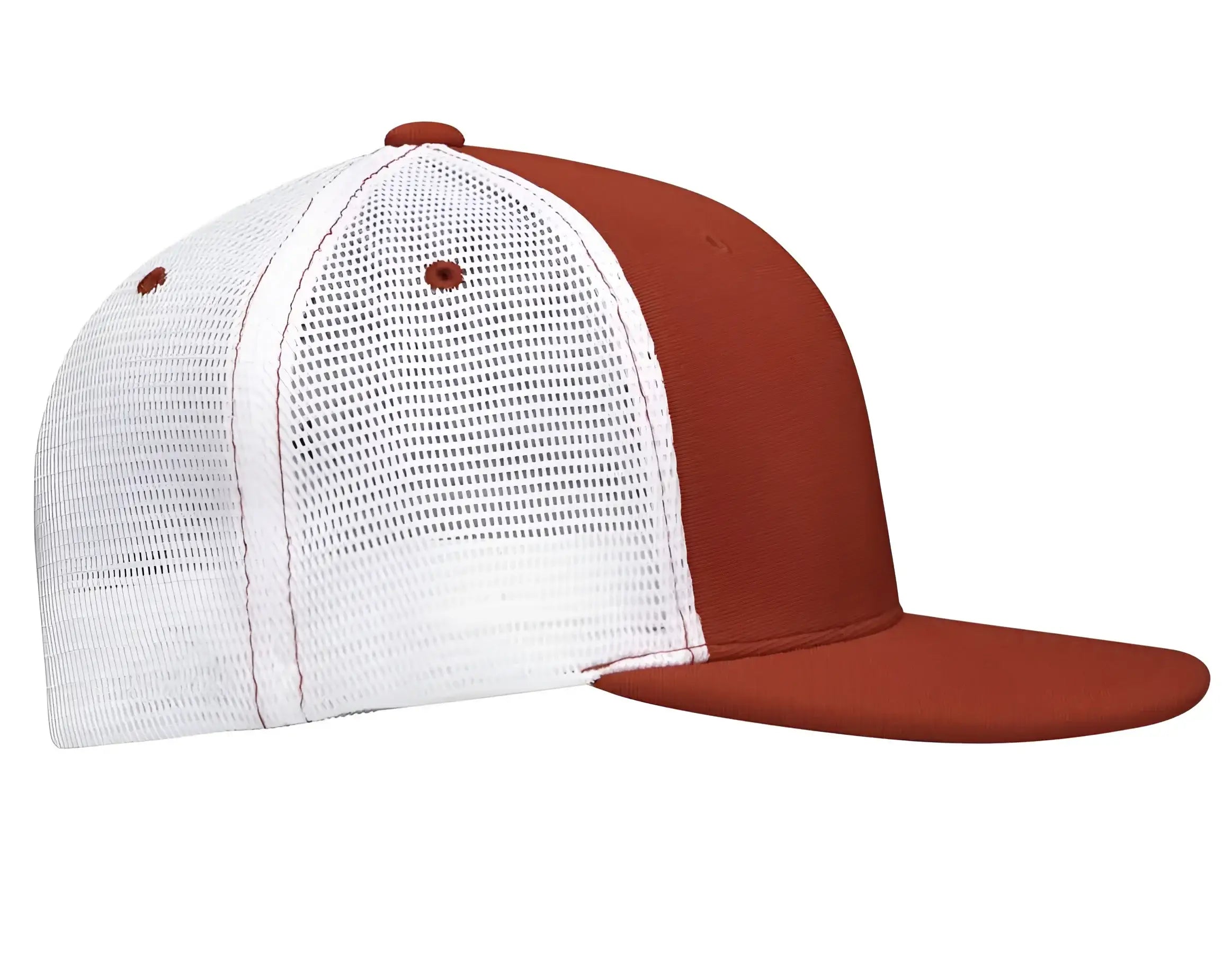 Pacific Headwear ES341 Premium M2 Performance Trucker Flexfit Cap - Red White