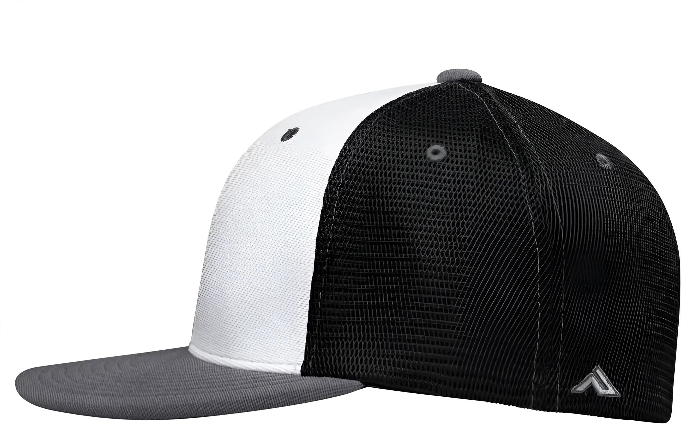 Pacific Headwear ES341 Premium M2 Performance Trucker Flexfit Cap - White Black Graphite