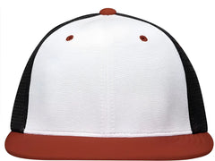 Pacific Headwear ES341 Premium M2 Performance Trucker Flexfit Cap White Black Red