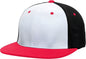 Pacific Headwear ES341 Premium M2 Performance Trucker Flexfit Cap White Black Red White Black / 6 3/8’’ 6 7/8’’