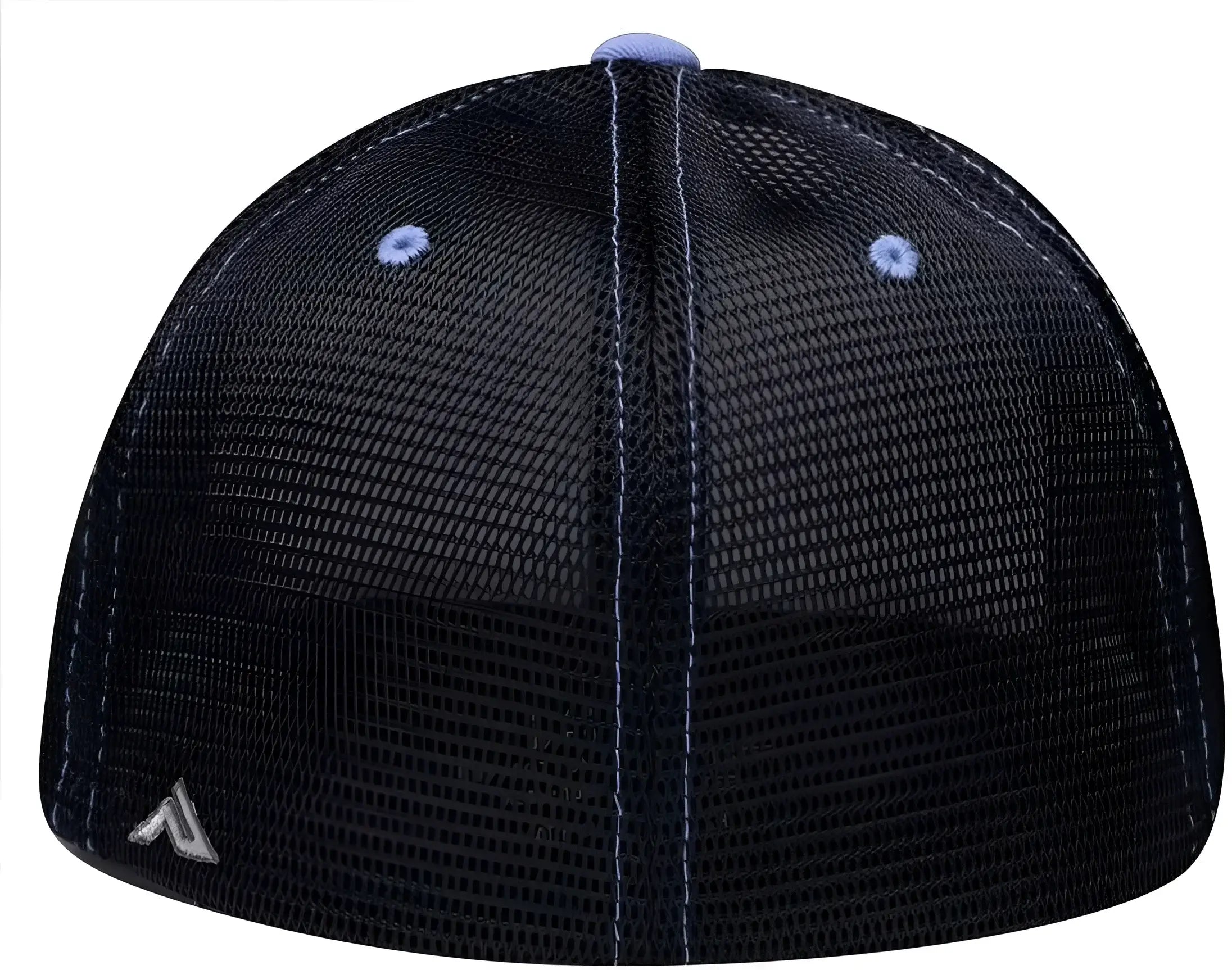 Pacific Headwear ES341 Premium M2 Performance Trucker Flexfit Cap - White Navy Columbia Blue