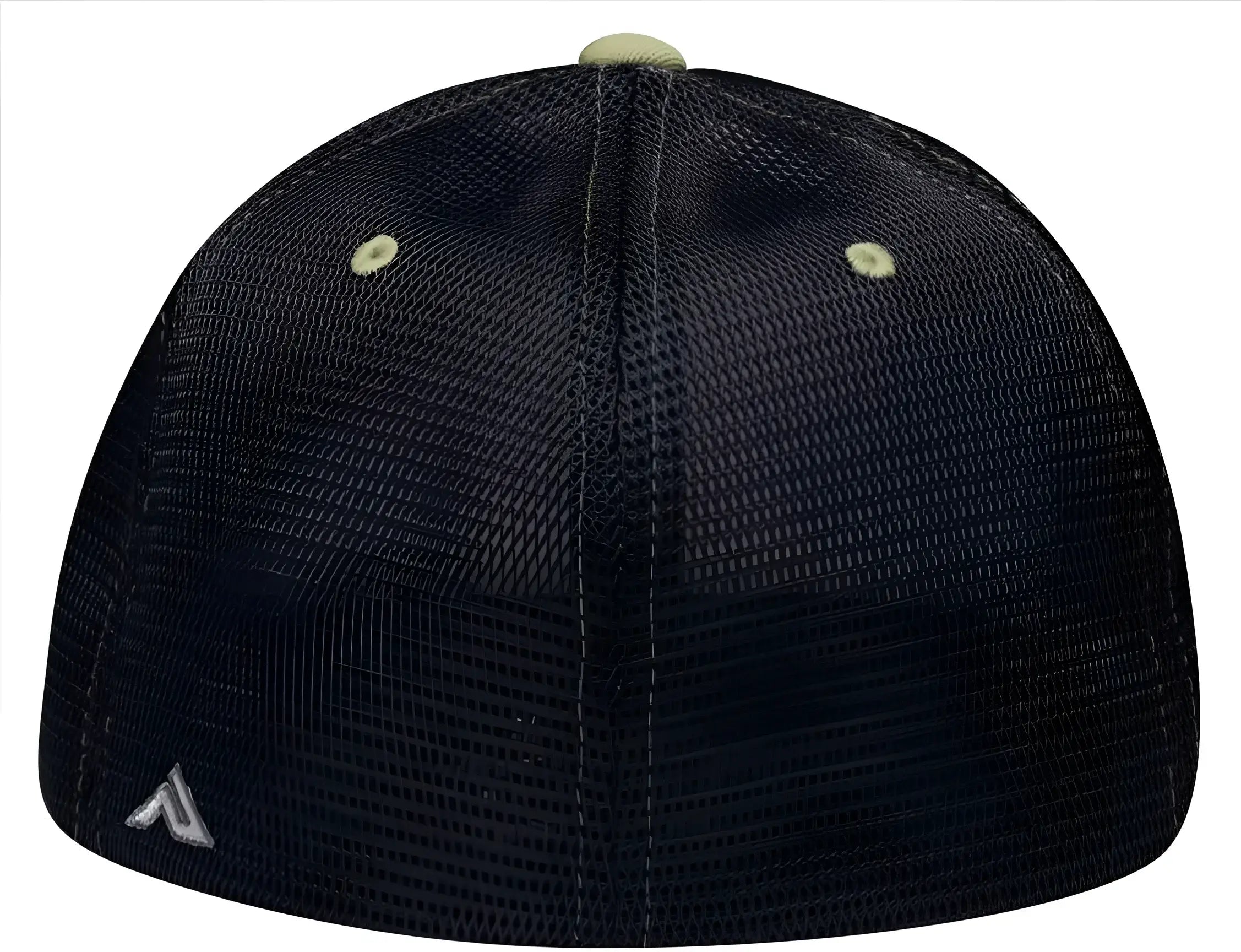 Pacific Headwear ES341 Premium M2 Performance Trucker Flexfit Cap - White Navy Vegas Gold