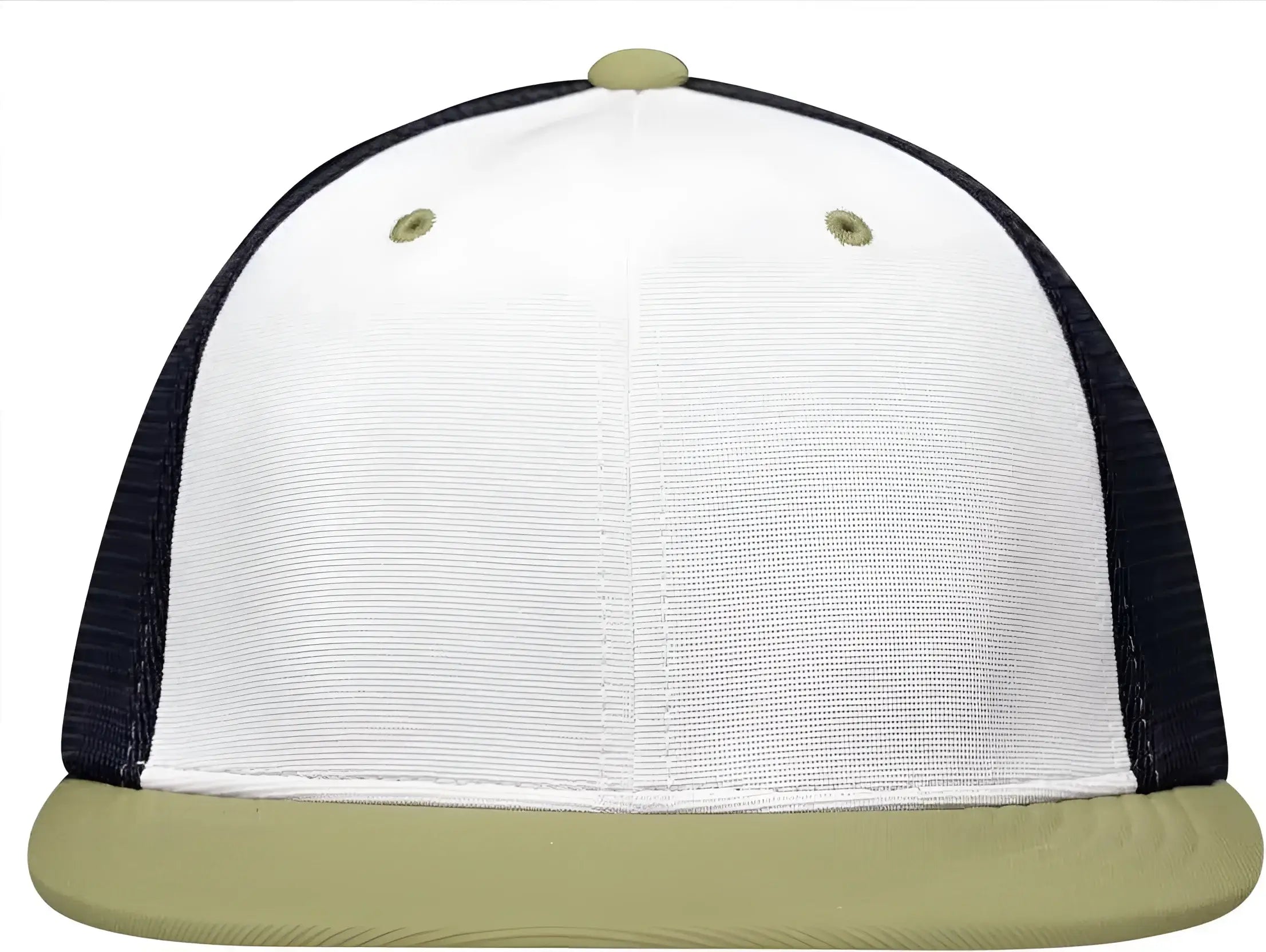 Pacific Headwear ES341 Premium M2 Performance Trucker Flexfit Cap - White Navy Vegas Gold