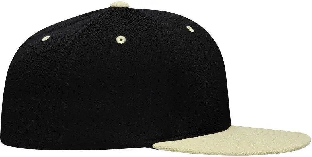 Pacific Headwear ES342 Premium P-Tec Performance Flexfit Cap - Black Vegas Gold
