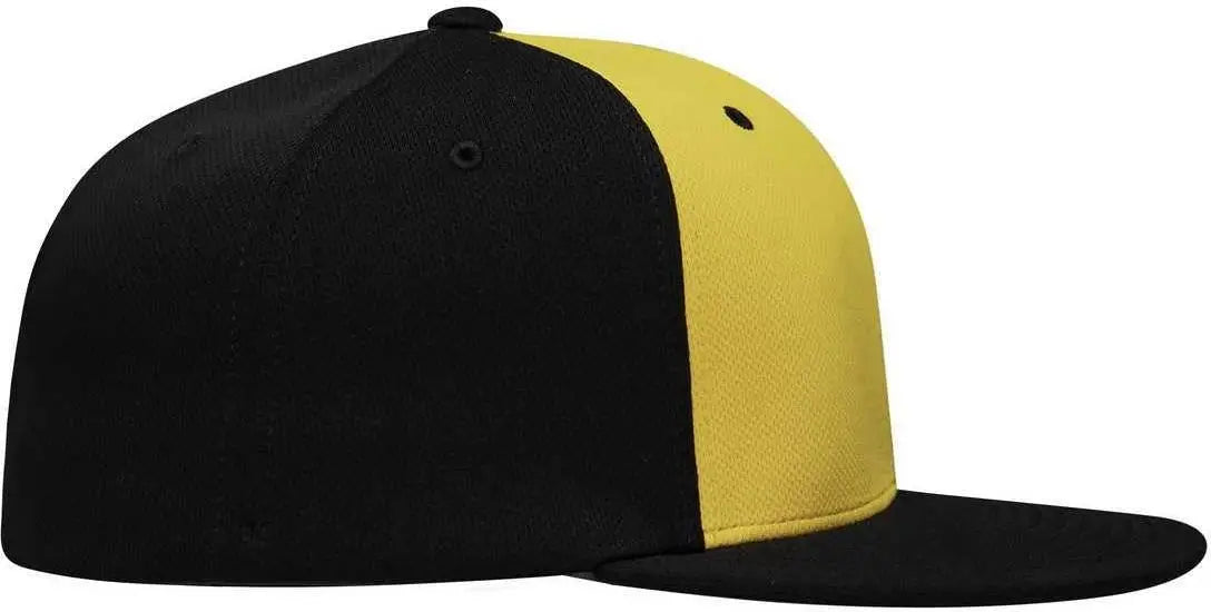 Pacific Headwear ES342 Premium P-Tec Performance Flexfit Cap - Gold Black Black