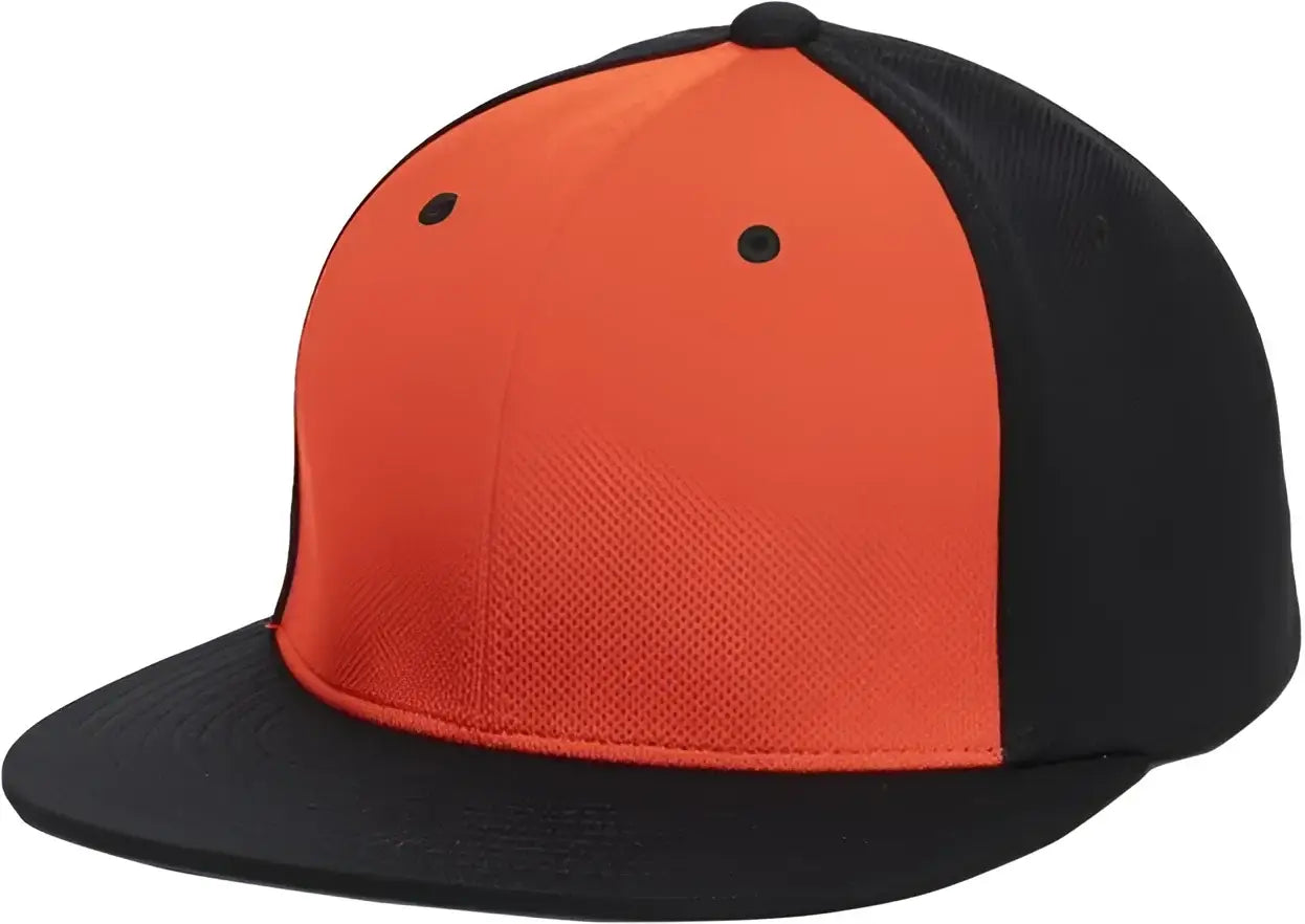 Pacific Headwear ES342 Premium P-Tec Performance Flexfit Cap - Orange Black Black