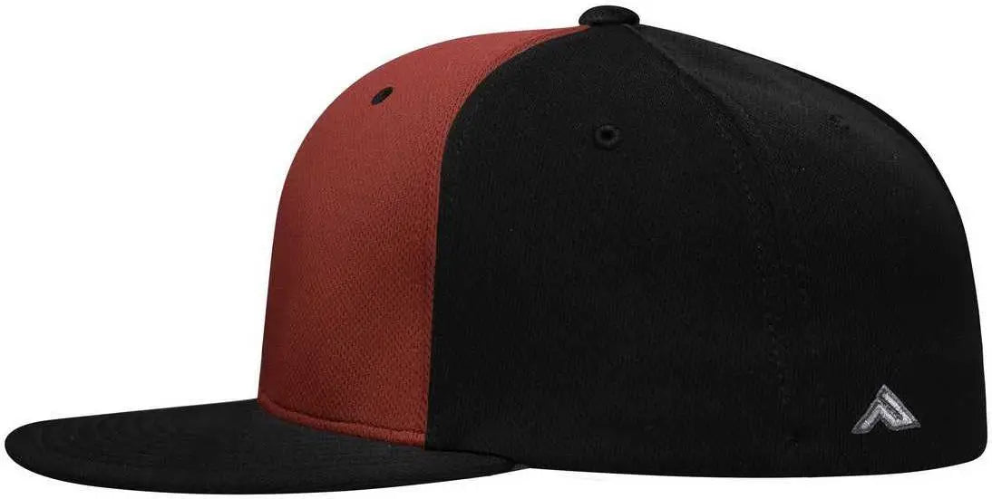 Pacific Headwear ES342 Premium P-Tec Performance Flexfit Cap - Red Black Black