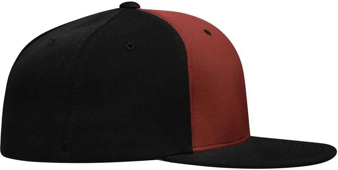 Pacific Headwear ES342 Premium P-Tec Performance Flexfit Cap - Red Black Black