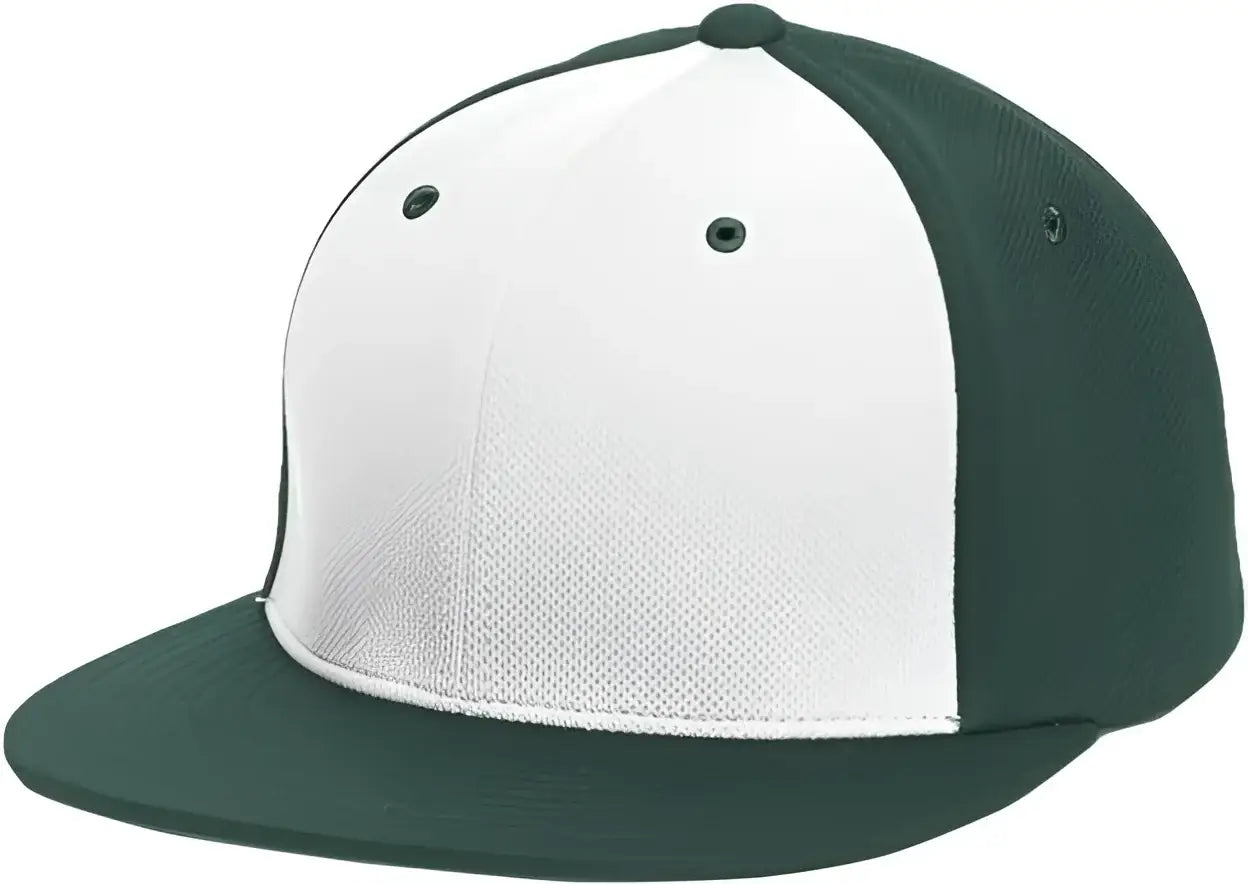 Pacific Headwear ES342 Premium P-Tec Performance Flexfit Cap - White Dark Green Dark Green