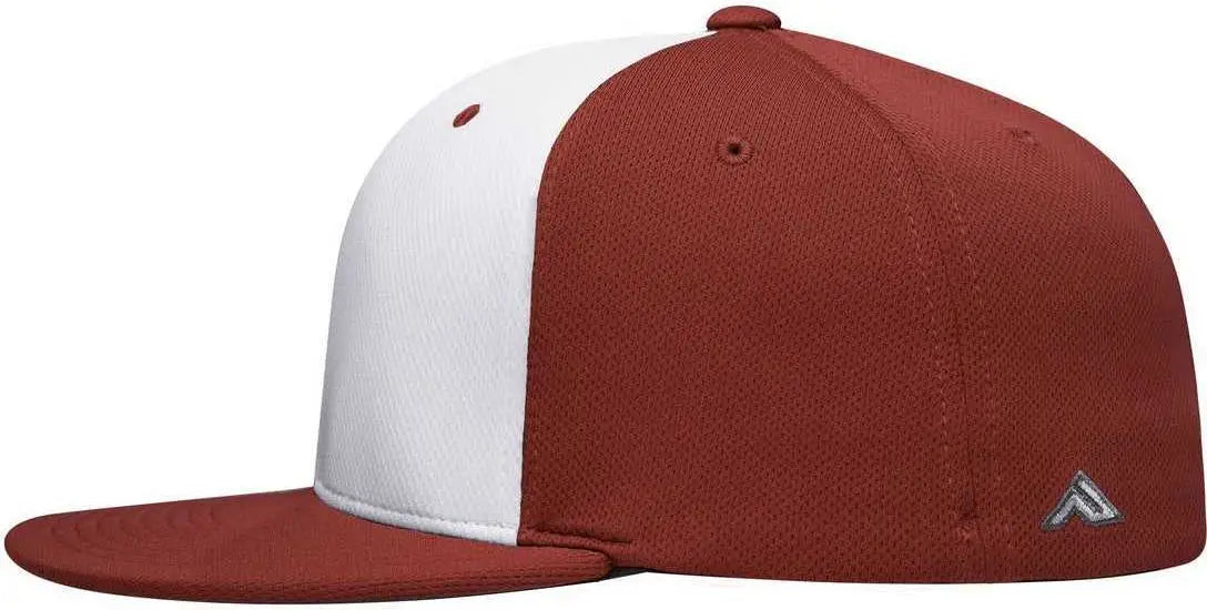 Pacific Headwear ES342 Premium P-Tec Performance Flexfit Cap - White Red Red