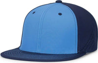 Pacific Headwear ES471 Premium Lightweight Perforated Pacflex Coolcore Cap Columbia Blue Navy Navy Columbia Blue Navy
