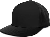 Pacific Headwear ES474 Perforated F3 Performance Flexfit Cap Black Black / 6 3/8’’ 6 7/8’’