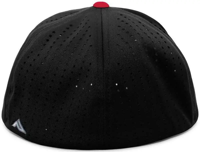 Pacific Headwear ES474 Perforated F3 Performance Flexfit Cap - Black Red