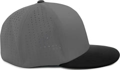 Pacific Headwear ES474 Perforated F3 Performance Flexfit Cap Graphite Black