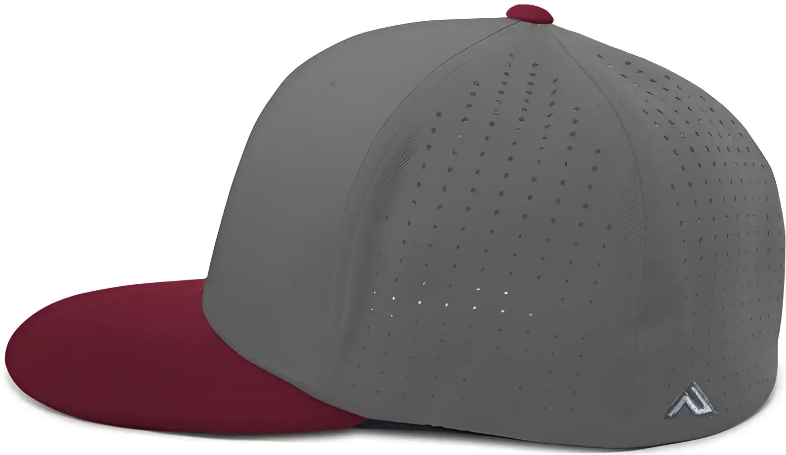 Pacific Headwear ES474 Perforated F3 Performance Flexfit Cap - Graphite Maroon