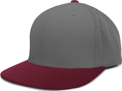 Pacific Headwear ES474 Perforated F3 Performance Flexfit Cap Graphite Maroon Graphite Maroon / 6 3/8’’ 6 7/8’’