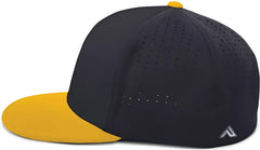 Pacific Headwear ES474 Perforated F3 Performance Flexfit Cap Navy Gold