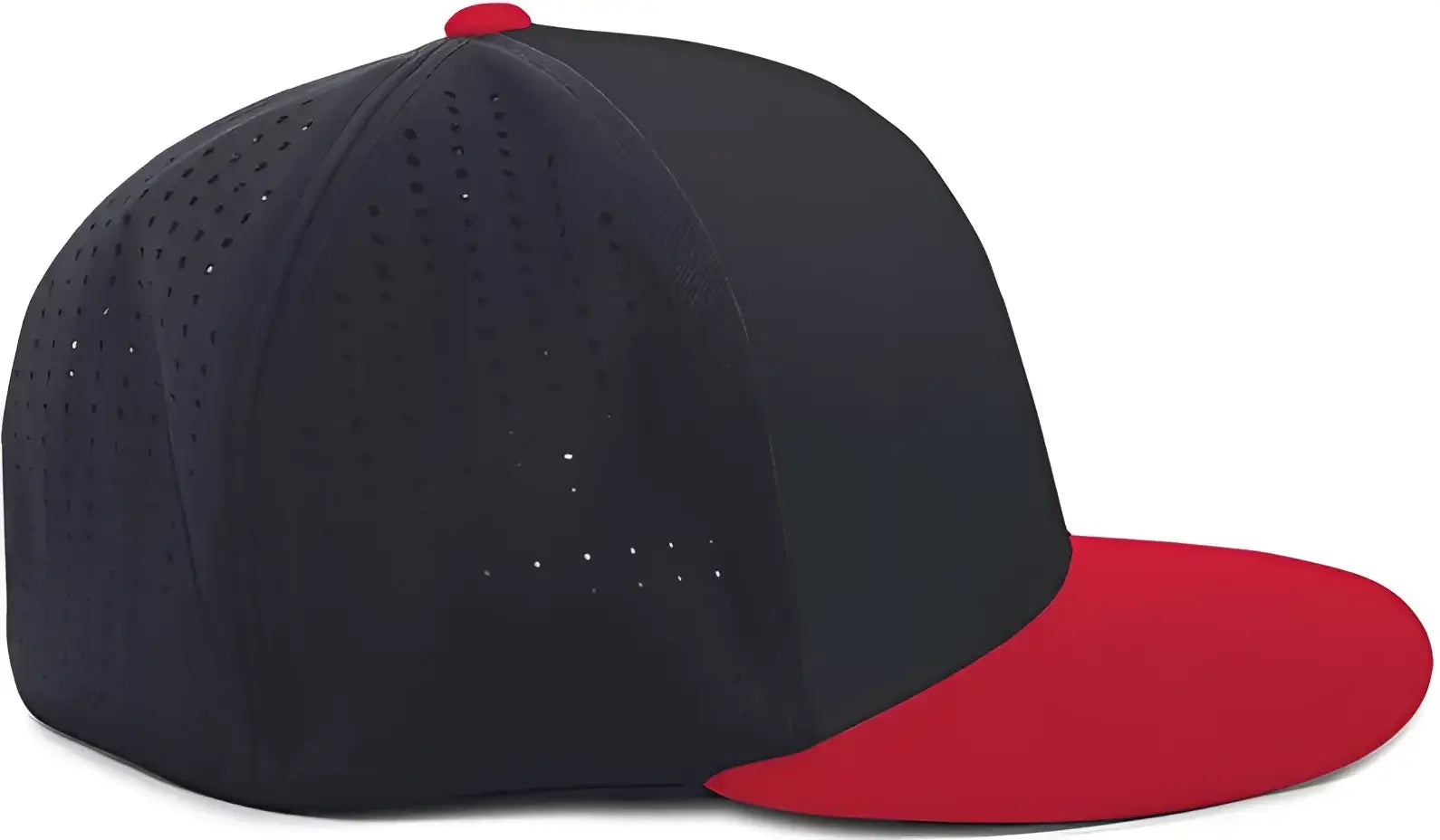 Pacific Headwear ES474 Perforated F3 Performance Flexfit Cap - Navy Red