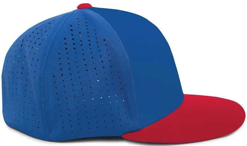 Pacific Headwear ES474 Perforated F3 Performance Flexfit Cap - Royal Red