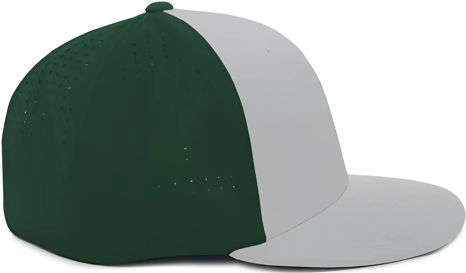 Pacific Headwear ES474 Perforated F3 Performance Flexfit Cap - Silver Dark Green Silver