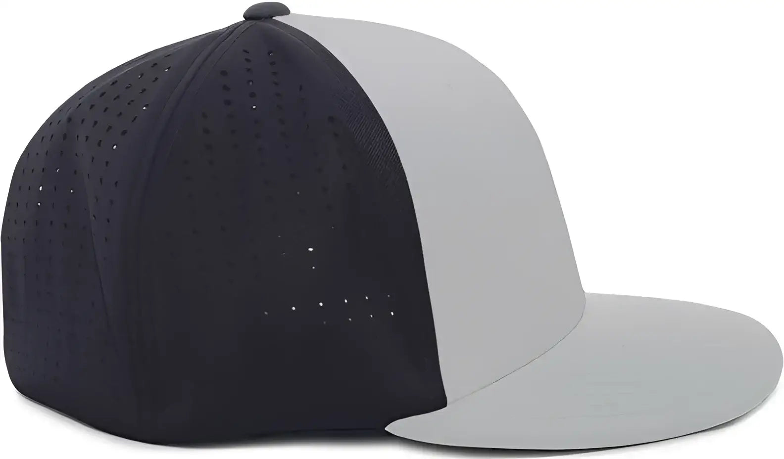 Pacific Headwear ES474 Perforated F3 Performance Flexfit Cap - Silver Navy Silver