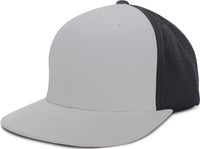 Pacific Headwear ES474 Perforated F3 Performance Flexfit Cap Silver Navy Silver Silver Navy Silver / 6 3/8’’ 6 7/8’’