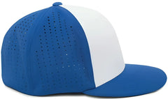 Pacific Headwear ES474 Perforated F3 Performance Flexfit Cap White Royal Royal