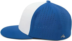 Pacific Headwear ES474 Perforated F3 Performance Flexfit Cap White Royal Royal