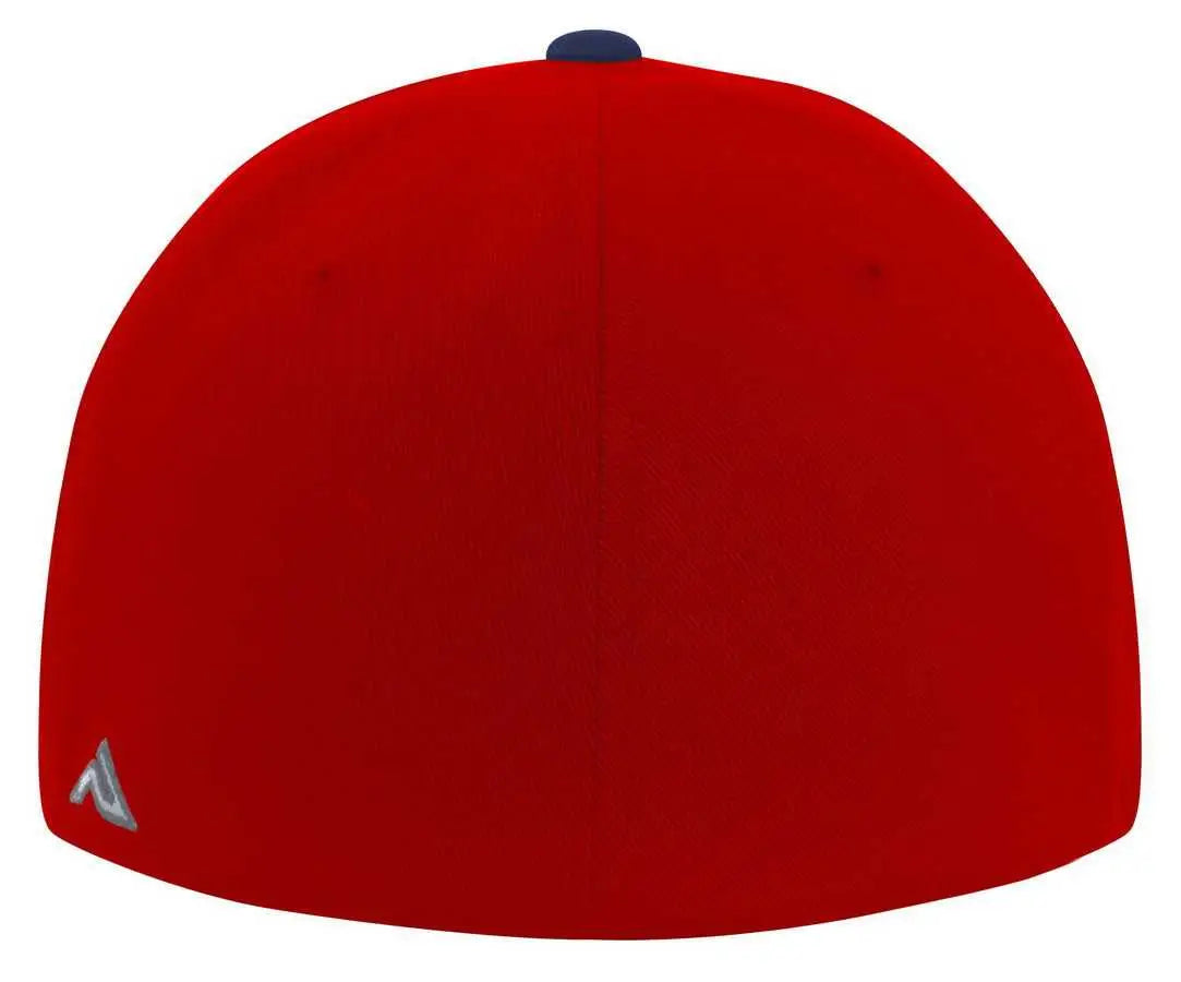 Pacific Headwear Es811 Premium A/C???????? Performance Flexfit Cap - Red Navy