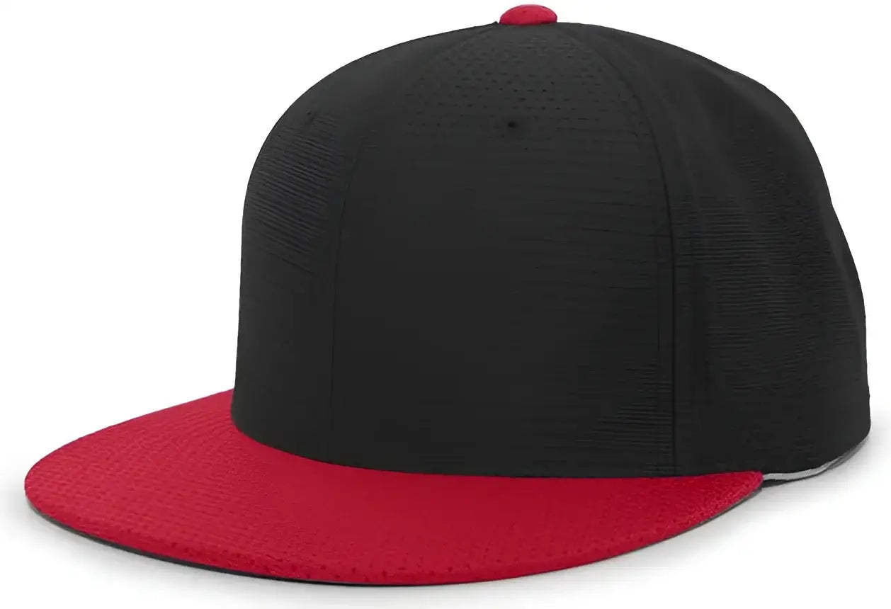 Pacific Headwear ES818 Air Jersey Performance Flexfit Cap - Black Red