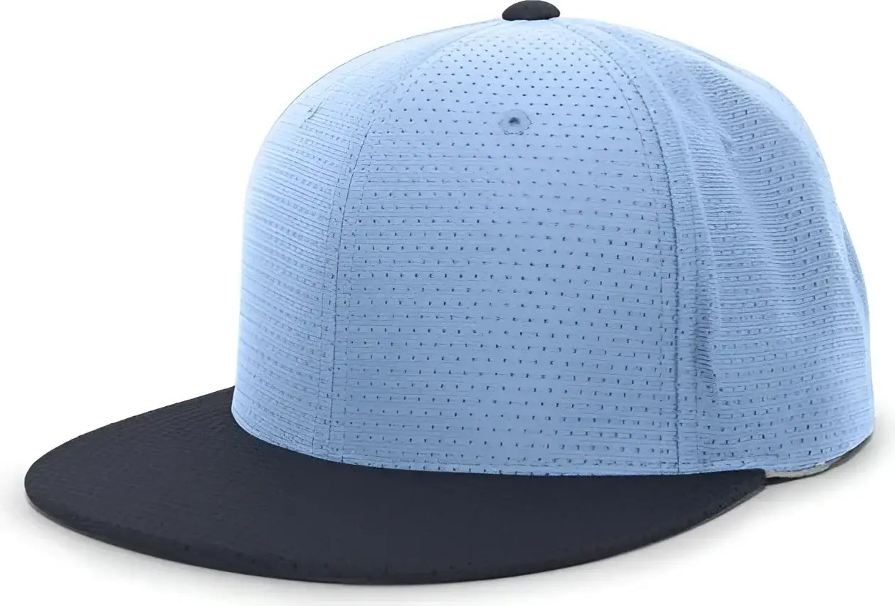 Pacific Headwear ES818 Air Jersey Performance Flexfit Cap - Columbia Blue Navy