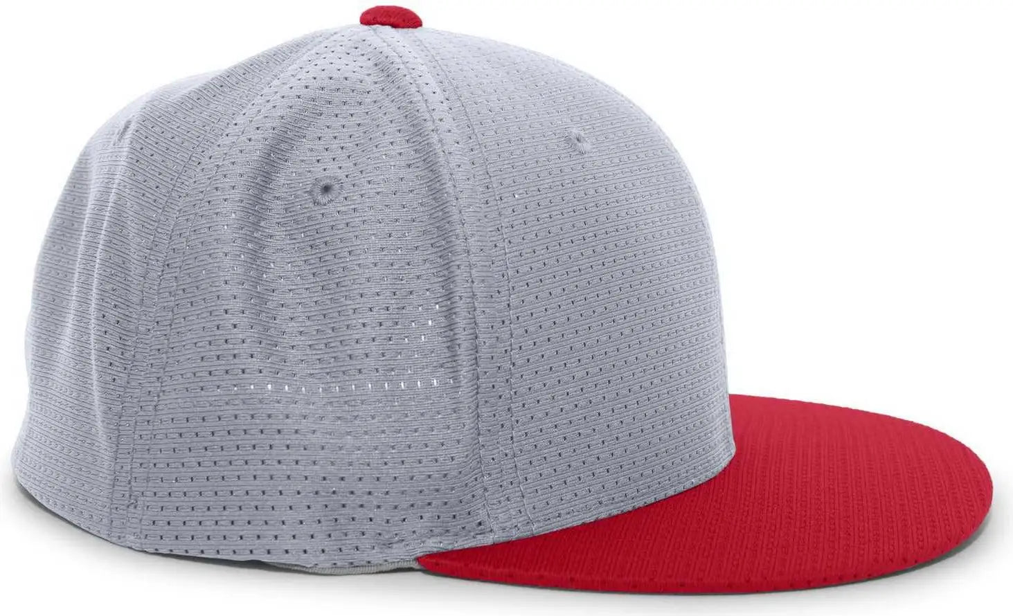 Pacific Headwear ES818 Air Jersey Performance Flexfit Cap - Silver Red