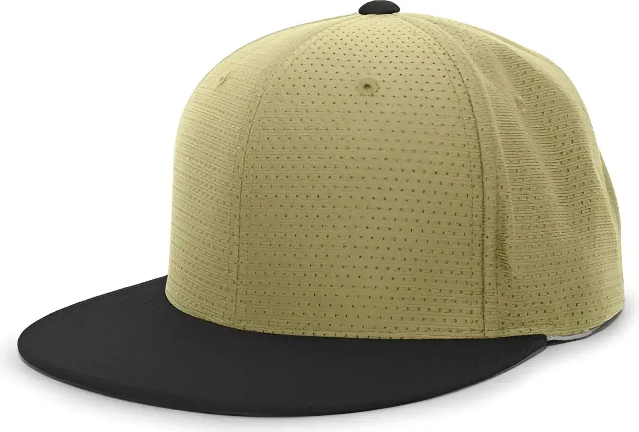 Pacific Headwear ES818 Air Jersey Performance Flexfit Cap - Vegas Gold Black