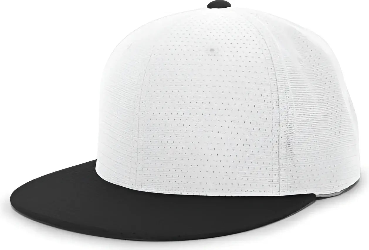 Pacific Headwear ES818 Air Jersey Performance Flexfit Cap - White Black